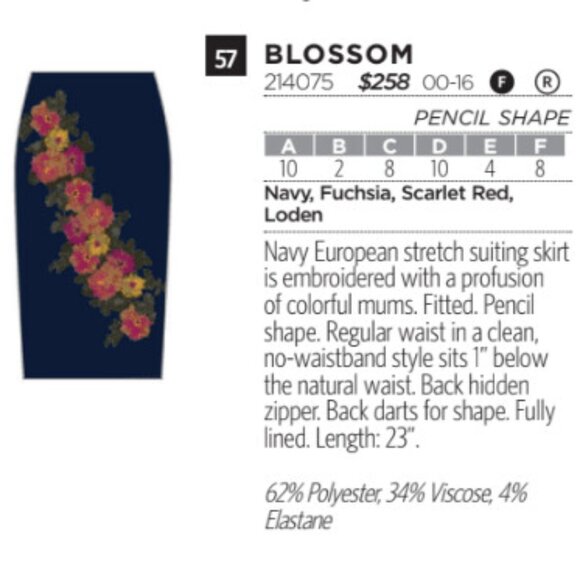 Etcetera "Blossom" Floral Embroidered Skirt NWT - Picture 8 of 8